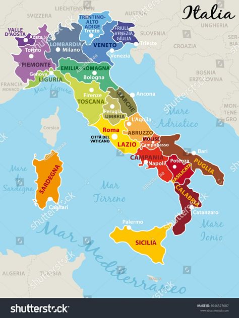 Map Of Italy Cities, Map Of Italy Regions, Italy Geography, Map Italy, Map Of Italy, Airport Map, All About Italy, City Vector, Italy Map