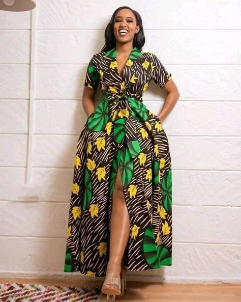 Trendy Ankara Styles Classy, Long Dress Styles, Chitenge Dresses, Chitenge Outfits, African Maxi Dress Ankara, Stylish Naija, Long African Dresses, African Prom Dresses, African Print Dress Ankara