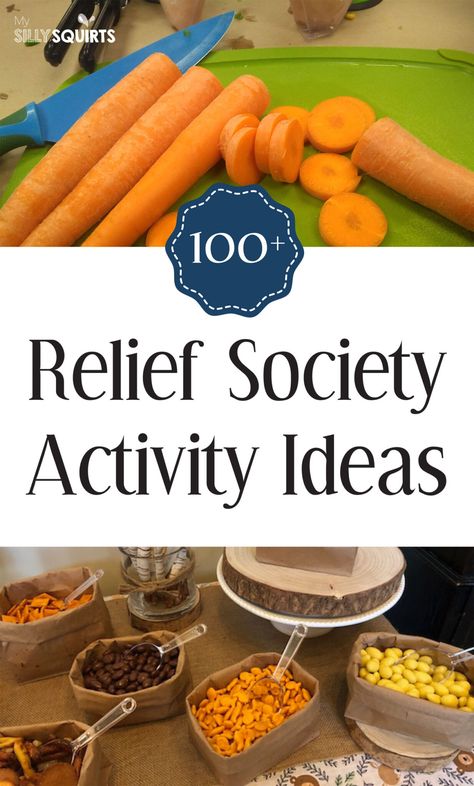 100+ LDS Relief Society Activity Ideas for your ward or branch - My Silly Squirts Relief Society Craft Night Ideas, Ministering Interview Activity Ideas, Ideas For Relief Society Activities, Ministering Interviews Activity, September Relief Society Activity, Lds Relief Society Activities Good Ideas, Relief Society Birthday Celebration Ideas, Ysa Activity Ideas, Best Relief Society Activities