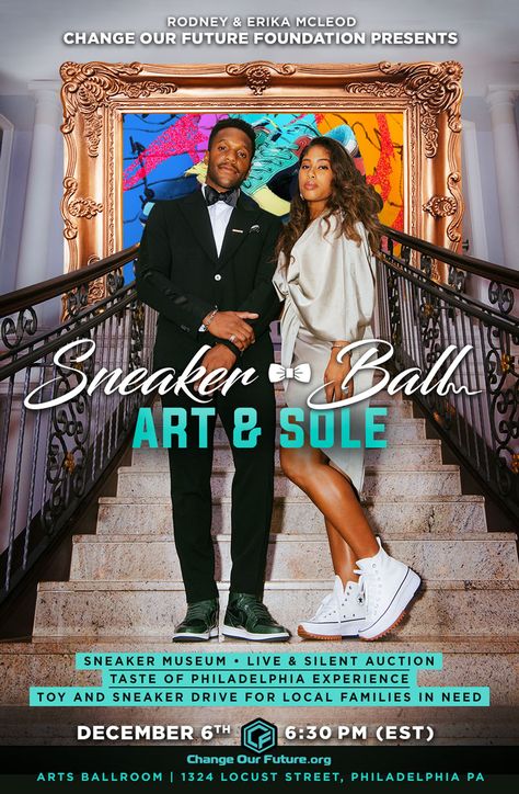 Sneaker Ball 2021 - Change Our Future Sneaker Gala, Ball Event, Sweet 16 Party Decorations, Affirmation Art, Sneaker Ball, Toy Drive, Fundraising Gala, Sneaker Art, Sports Figures