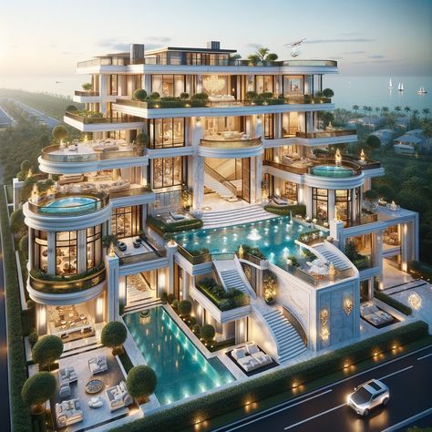 Luxury Mention House, Expensive Mansions Luxury, Luxury Villa With Pool, Beautiful Swimming Pools Luxury, Big Modern Mansion, Huge Houses Mansions, Beautiful Mansions Luxury Dream Houses, Mansions With Pools, Big Mansions Luxury Modern