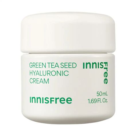 Green Tea Seed Hyaluronic Acid Hydrating Cream - innisfree | Sephora Innisfree Skincare, The Grey Man, Best Korean Moisturizer, Green Tea Moisturizer, Hyaluronic Acid Cream, Innisfree Green Tea, Be Prettier, Natural Skin Care Remedies, Grey Man