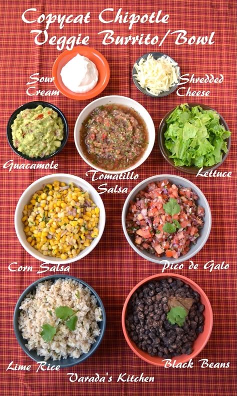 Veggie Burrito Bowl, Chipotle Copycat, Chipotle Recipes, Copycat Chipotle, Vegan Chipotle, Veggie Burrito, Burrito Bowls, Food Mexican, Veggie Bowl