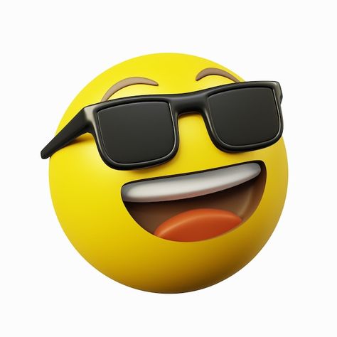 Photo 3d emoticon render image cooler ye... | Premium Photo #Freepik #photo #happy #smiley-emoji #smiley #smiley-face Emoji With Sunglasses, 3d Emoticon, Shocked Emoji, Yellow Emoji, New Instagram Logo, Star Emoji, Cool Backgrounds For Iphone, Song Images, Smile Icon