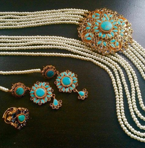 Feroza Stone Jewellery, Antique Turquoise Jewelry, Beef Empanadas, Gold Bridal Necklace, Jewelry Pakistani, Antique Turquoise, Kundan Jewelry, Jewelry Stones, Antique Jewelry Indian