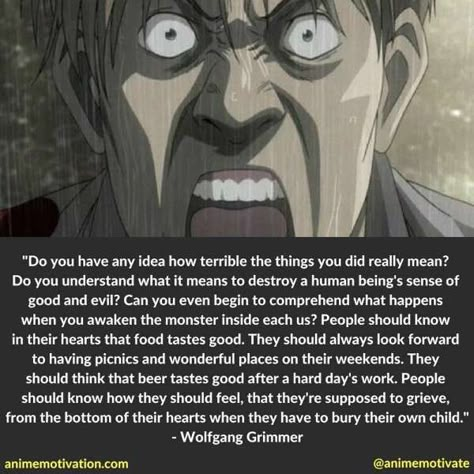 Anime Like Monster, Monster Anime Characters, Monster Anime Quotes, Grimmer Monster, Monster Anime Wallpaper, Wolfgang Grimmer, Johan Liebert Monster, Monster Johan, Monster 2004