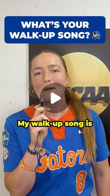 NCAA Softball on Instagram: "What’s your walk-up song? 🎼🎤  This year’s #WCWS stars explain the reasons behind their tunes.  @geico" Funny Walk Up Songs Softball, Best Softball Walk Up Songs, Country Walk Up Songs Softball, Good Walk Up Songs, Softball Walkup Songs, Softball Walk Up Songs 2024, Walkup Songs, Softball Walk Up Songs, Best Walk Up Songs