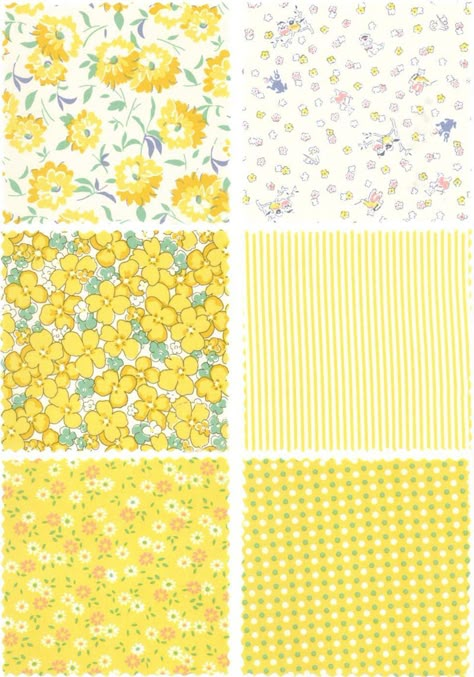 Yellow Journal, Yellow Palette, Reproduction Fabric, Retro Sewing Patterns, Scrapbook Stickers Printable, Bullet Journal Stickers, Sunny Yellow, Bullet Journal Doodles, Journal Doodles