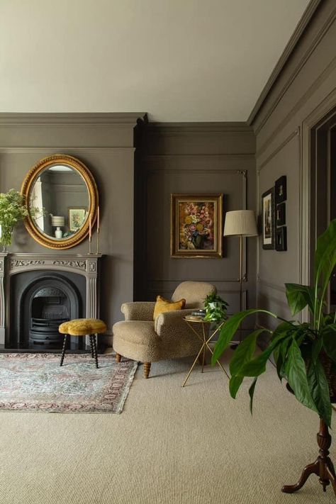 Traditional Victorian Living Room, Modern Victorian Sitting Room, Modern Victorian Fireplace Ideas, Modern Victorian Interior Design Living Room, Cosy Victorian Living Room, Georgian Living Room Modern, Victorian Front Room, Contemporary Victorian Living Room, Victorian Lounge Ideas