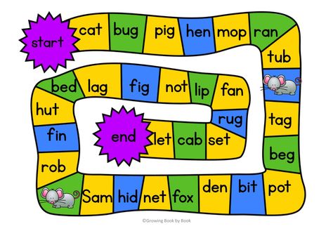 Learning to sound out words can be fun with these CVC word games. Free phonics printables just waiting to printed and played with your kindergartener or first grader. Free Phonics Printables, Cvc Games, Cvc Word Games, Phonic Games, Cvc Activities, Cvc Words Kindergarten, Cvc Word Activities, Sounding Out Words, Phonics Free