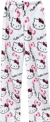 Cozy: A Special Blend Of Comfort And Fun, These Flannel Materials Are Soft To The Touch And Will Keep You Warm During Those Cold Winter Months. Cartoon Pajama Pants, Anime Cartoon, Cute Cat, Pajama Pants, Hello Kitty, Pants For Women, Sleep, Kitty, For Women