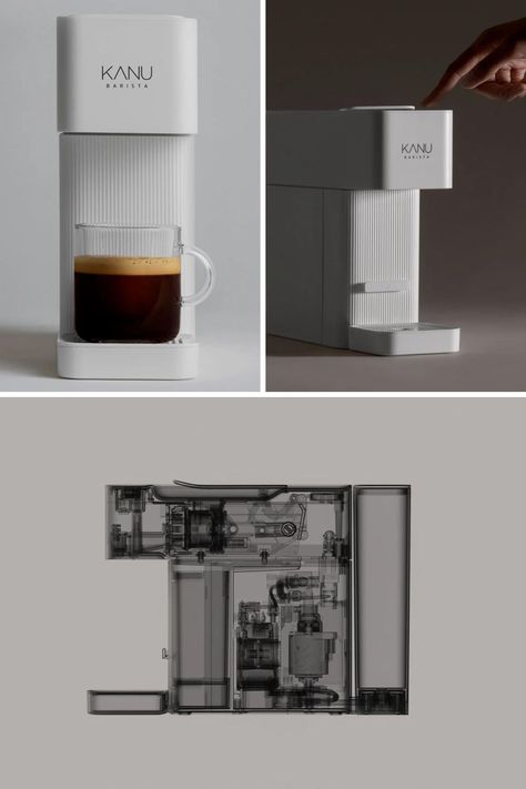 Minimal Coffee Machine, Futuristic Coffee Machine, Coffee Machine Capsule, Modern Coffee Machine, Coffee Maker Design, Coffe Maker, Coffee Machine Design, Korean Coffee, Coffee Product