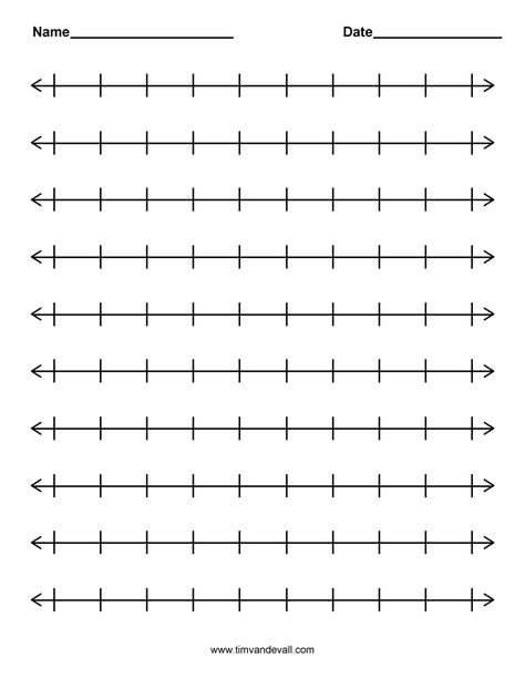 number line Number Line Worksheet, Open Number Line, Number Line Activities, Printable Number Line, Line Template, Free Printable Numbers, Decimal Number, About Blank, Number Lines