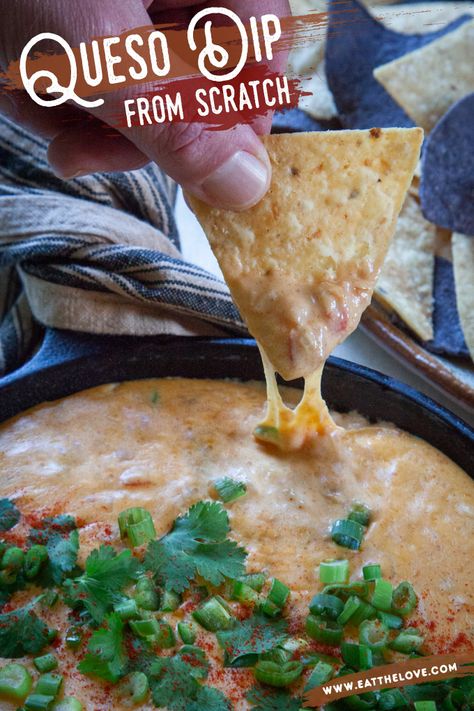 This homemade queso recipe is made from scratch, using cheeses like Cheddar and Colby Jack, along with aromatic spices like garlic, onion and cumin, creating the best queso! Homemade Queso Recipe, Queso Dip Easy, Best Queso Recipe, Queso Recipe, Easy Peasy Recipes, Homemade Soft Pretzels, Queso Cheese, Queso Dip, Colby Jack Cheese