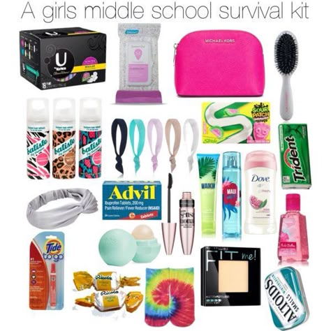 Back to school survival kit middle school                                                                                                                                                      More Middle School Survival Kit, Schul Survival Kits, Hacks School, Middle School Supplies, School Hacks Diy, Escuela Diy, School Emergency Kit, Back To University, Middle School Survival