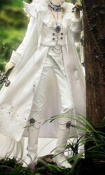 White Demon, Ouji Fashion, Prince Clothes, Angel Outfit, Royal Clothing, Fantasy Dress, Fantasy Clothing, Fancy Outfits, Fantasy Fashion