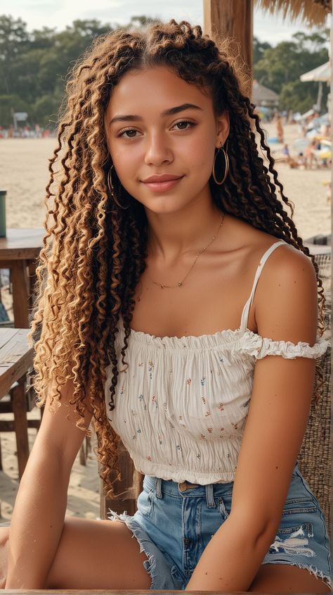 Beach Updo, Twisted Hairstyles, Curly Hair Model, Hairstyles With Weave, Casual Hair, Passion Twists, Twist Ponytail, Curly Hair Inspiration, Casual Hairstyles