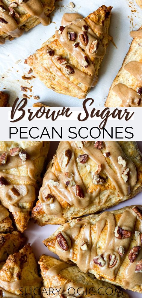 Butter Pecan Scones Recipe, Cinnamon Pecan Scones Recipe, Baked Goods Recipes Breakfast, Caramel Scones Recipe, Salted Caramel Scones, Best Pastries For Coffee, Brown Butter Scones, French Toast Scones, What To Serve With Scones