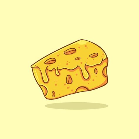 Cheese Illustration, Pizza Pattern, P Logo, Melted Cheese, Vector Illustrations, Food Illustrations, Parmesan, Cheddar, Premium Vector