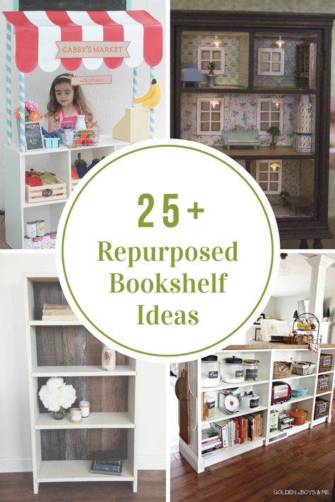 These Repurposed Bookshelf Ideas may have you think twice before throwing it out or donating it. What will you be creating? Upcycle Bookshelf, Refurbished Bookshelf, Repurposed Bookshelf, Bookcase Redo, Cheap Bookcase, Cheap Bookshelves, Bookshelf Makeover, Bookcase Makeover, Old Bookshelves