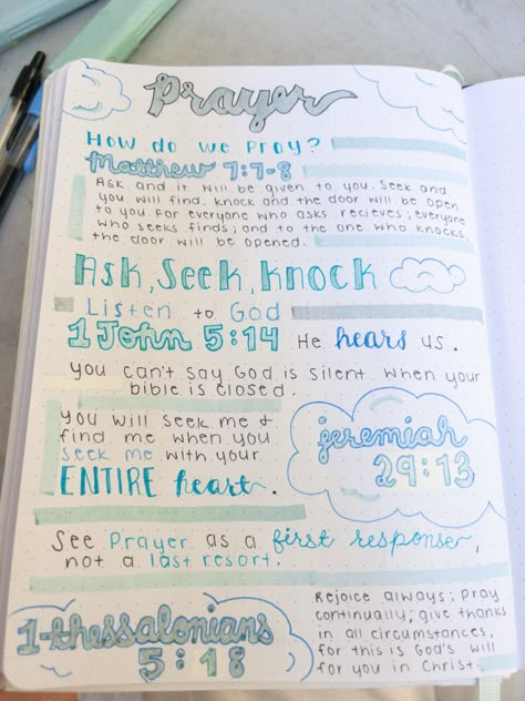 Jeremiah Bible Notes, How To Take Notes In Your Bible, Bible Journaling Ideas Notebooks, Easy Bible Study, Jesus Journal, Bible Highlighting, Christian Notebook, Journal Bible Quotes, Bible Journal Notebooks