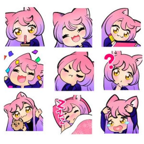 Level up your Twitch streams with this adorable 9-pack of custom chibi emotes designed for girl streamers! ✨  These unique emotes are perfect for expressing a range of emotions, from hype to cute.  Get creative with your emote choices! This pack includes a variety of expressions to keep your chat engaged.

Features:
* 9 custom chibi emotes
* Girl streamer themed
* High-quality design
* Perfect for adding personality to your streams

Keywords: Emotes For Twitch, Chibi Twitch Emotes, Twitch Emotes Base, Twitch Emotes Ideas, Emote Reference, Hype Emote, Anime Emotes, Cute Twitch Emotes, Emote Ideas

#TwitchEmotes #ChibiEmotes #TwitchStreamers #GirlStreamer #Emotes #Anime #Cute #CustomEmotes #Hype #EmotePack Emotes For Twitch, Chibi Twitch Emotes, Twitch Emotes Base, Emote Reference, Twitch Emotes Ideas, Hype Emote, Anime Emotes, Youtube Stream, Cute Twitch Emotes