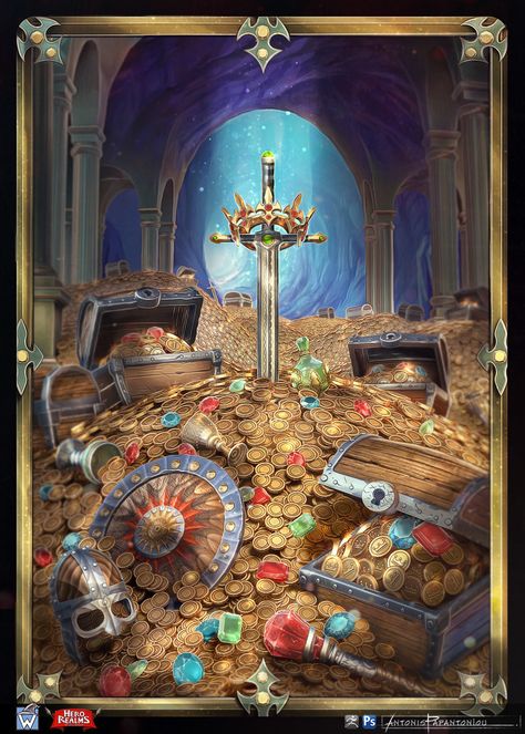 ArtStation - Treasure Deck，Antonis Papantoniou Egyptian Kings And Queens, Medieval Witch, Pirate Boats, Pirate Art, Treasure Gift, New Background Images, Treasure Planet, Fantasy Places, Game Concept Art