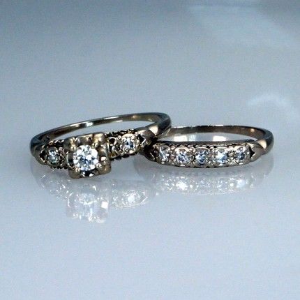 1940's Budget Engagement Rings, Antique Style Engagement Rings, Princess Diamond Engagement Rings, Dream Engagement Rings, Diamond Wedding Ring, Antique Engagement Rings, Wedding Rings Vintage, Engagement Bands, Art Deco Ring