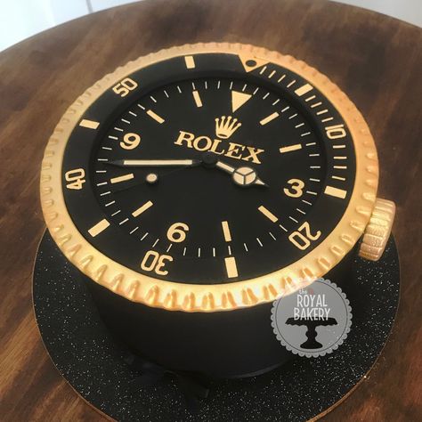 Rolex Watch Cake, Rolex Cake, Watch Cake, Birthday Cake For Father, Toddler Birthday Cakes, Cake Design For Men, Rolex Watch Box, Birthday Cake For Husband, Cake For Husband