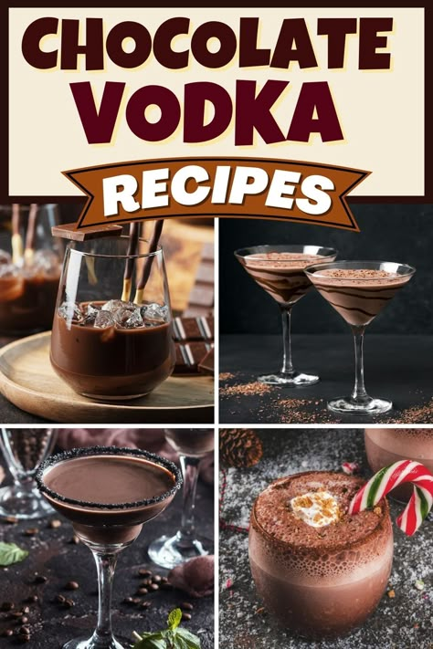 If you like rich, indulgent drinks, you'll go nuts for these fantastic chocolate vodka recipes. Sweet, boozy, and oh-so-dreamy, they're too good to miss. Chocolate Tequila Drinks, 360 Chocolate Vodka Drinks, Chocolate Alcoholic Drinks Easy, Chocolate Vodka Cocktails, Double Chocolate Vodka Drinks, Drinks With Chocolate Vodka, Drinks With Chocolate Liquor, Chocolate Vodka Drinks, Chocolate Vodka Martini