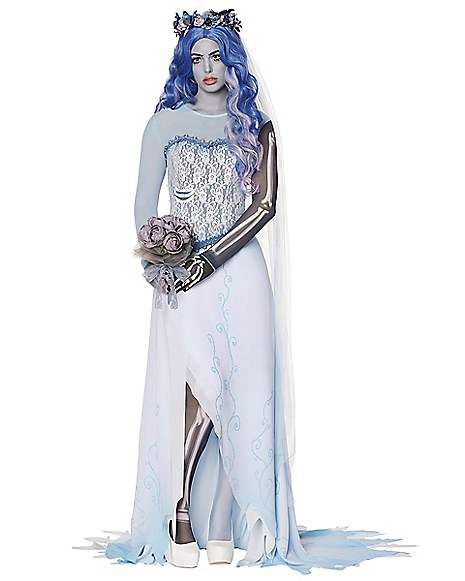 Adult Corpse Bride Costume - The Signature Collection - Spirithalloween.com Nightmare Before Christmas Wedding Dress, Corpse Costume, Nightmare Before Christmas Sally Costume, Christmas Wedding Dress, Home Halloween Costumes, Christmas Wedding Dresses, Nightmare Before Christmas Wedding, Sally Costume, Corpse Bride Costume