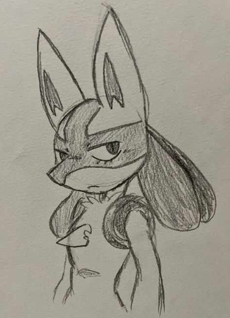 Pokemon Sketch Art, Pokemon Doodles Easy, Pokemon Lucario Fanart, Pokemon Pencil Drawings, Pikachu Reference, Pokemon Drawing Ideas, Pokemon Drawings Sketches Easy, Pokemon Characters Drawings, Lucario Sketch