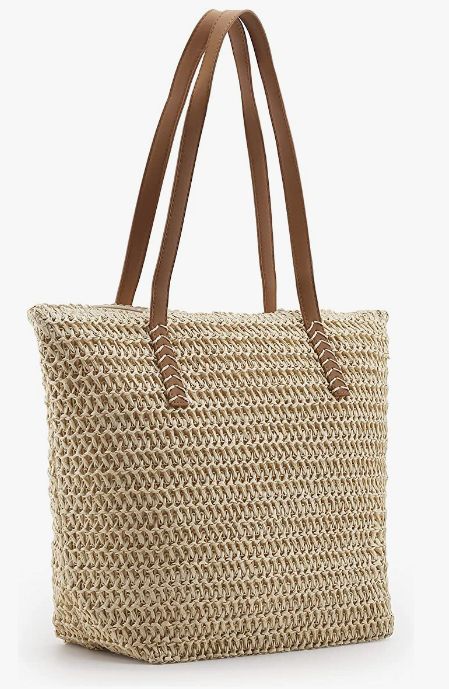 Straw Tote Bag for your next Coastal Grandmother Look Beach Crochet, Summer Purses, Straw Beach Bag, Outdoor Vacation, Daily Bag, Summer Tote, Straw Tote Bag, Crochet Tote Bag, Straw Tote