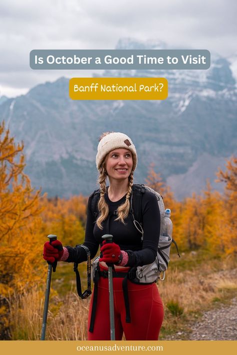 Is it worth it to visit Banff in October? Or should you just wait until Summer and visit then like all of the other tourists? Read this guide to find out!

Banff in October | Things to do in Banff in October | Is Banff Worth visiting in October | Does it snow in Banff in October Banff Canada In October, Canada In October, Things To Do In Banff, Banff National Park Canada, Banff Canada, Is It Worth It, Hiking And Camping, Banff National Park, Just Wait