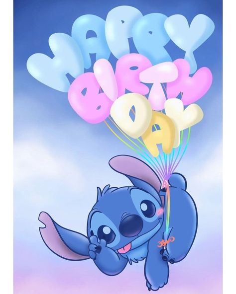 Lilo And Stitch Characters, Stitch Cake, ليلو وستيتش, Lilo And Stitch Quotes, Lilo And Stitch Drawings, Stitch Quote, Stitch Character, Happy Birthday Wallpaper, Birthday Wallpaper