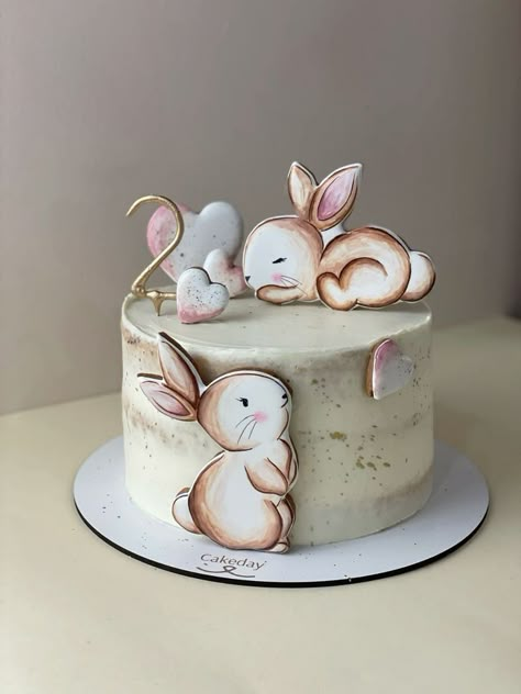 Bunny Theme, Decorating Frosting, Cake Decorating Frosting, 11k Followers, Birthday Stickers, Baby Born, Vintage Cake, Baby Cake, Cake Desserts