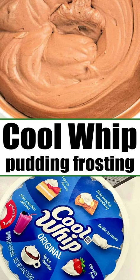 Creamy Cool Whip pudding frosting with 3 ingredients is here. Instant pudding frosting is thick for cakes, in between layers or cupcakes. Cool Whip Pudding Frosting Recipe, Instant Pudding Frosting, Whip Icing Recipe, Cool Whip Pudding Frosting, Cool Whip Icing Recipe, Pudding Frosting Recipe, Cool Whip Icing, Whip Icing, Butterscotch Delight