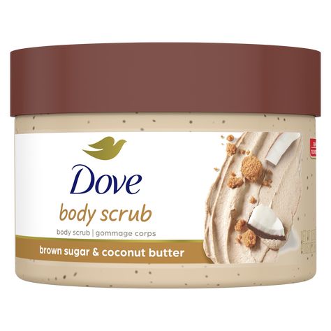 Brown Sugar & Coconut Butter Deep Exfoliating Body Scrub Dove Scrub, Dove Body Scrub, Smooth Skin Body, Exfoliating Body Polish, Silky Smooth Skin, Dove Beauty, Dove Body Wash, Deep Exfoliation, Exfoliating Body Scrub