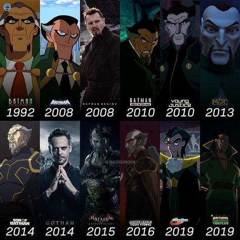 Ra's Al Ghul, Animated Movies Characters, Ras Al Ghul, Phil Cho, Dc Animated, Collage Pictures, Digimon Adventure Tri, Batman Begins, Arkham Asylum