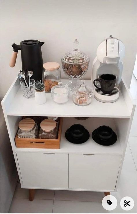 Nail Salon Interior, Home Nail Salon, Home Coffee Stations, Nail Salon Decor, Nail Salon Design, Beauty Room Decor, Home Coffee Bar, Coffee Bar Home, Nail Room