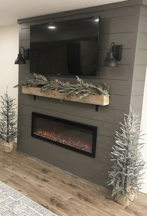 Built In Tv Cabinet, Built In Tv, Bathroom Layout Plans, Wall Mounted Electric Fireplace, Modern Wooden House, Mounted Electric Fireplace, Best Electric Fireplace, Wall Mounted Electric Fires, Built In Electric Fireplace