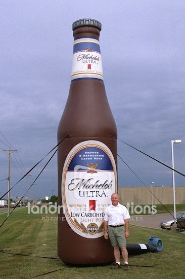 Michelob Ultra Giant Inflatable Beer Bottle Replica Michelob Ultra Beer, Golf Events, Beer Photos, Beer Time, Melbourne City, Michelob Ultra, Match Day, Giant Inflatable, Ketchup Bottle