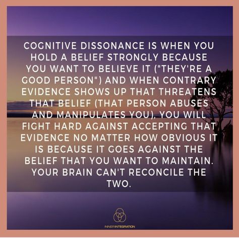 Cognitive Dissonance Psychology, Cognitive Dissonance Quotes, Gas Lighting, Cognitive Dissonance, Psychology Quotes, Narcissistic Personality, Narcissistic Behavior, Secure Attachment, Toxic People