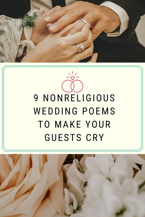 9 nonreligious wedding poems to make your guests cry | Photography by Wedding Ceremony Poems, Secular Wedding Vows, Wedding Readings Unique, Wedding Poems Reading, Secular Wedding Ceremony, Non Religious Wedding Ceremony, Secular Wedding, Marriage Poems, Wedding Ceremony Readings