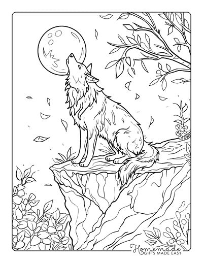 Wolf Coloring Pages Free Printable, Free Printable Fall Coloring Pages, Picture Outline, Fall Coloring Pages For Kids, Wolf Coloring Pages, Realistic Wolf, Forest Coloring Pages, Pumpkin Outline, Wolf Colors