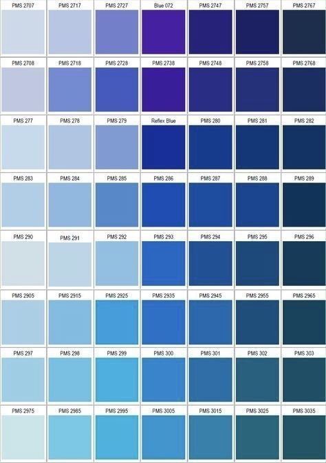 Types Of Blue Colour, Different Blue Colors, All Shades Of Blue, Navy Blue Decor, Types Of Blue, Yarn Color Combinations, Blue Shades Colors, Color Palette Challenge, House Color Palettes