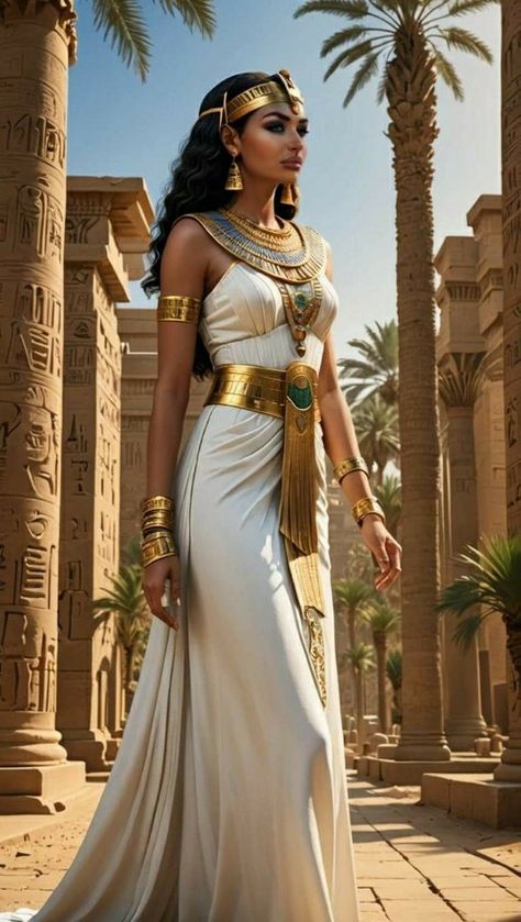 Egyptian Queen Dress, Ancient Egyptian Dress Women, Cleopatra Photoshoot, Egyptian Cosplay, Ancient Egypt Clothing, Egyptian Halloween Costume, Cleopatra Outfit, Ancient Egyptian Dress, Egyptian Queen Costume