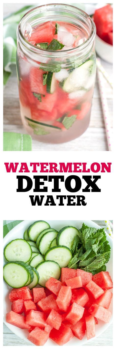 Stay hydrated with the watermelon detox water. Fil… Watermelon Detox Water, Watermelon Water, Healthy Detox Cleanse, Watermelon Benefits, Sugar Free Drinks, Detox Waters, Resep Diet, Infused Water Recipes, Detox Water Recipes