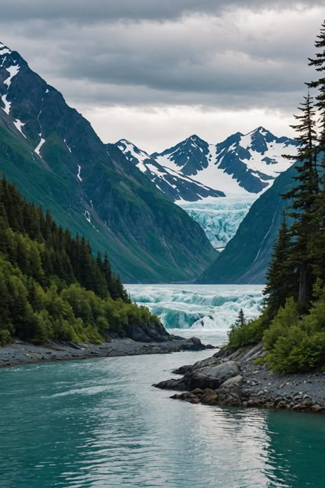 Unveiling the Alaskan Adventure in Seward 🏔️🌊 Road Trip Alaska, Alaska Vision Board, Hiking In Alaska, Alaska Travel Photography, Alaska Aesthetic Summer, Anchorage Alaska Winter, North America Aesthetic, Alaskan Forest, Mảlboro Aesthetic