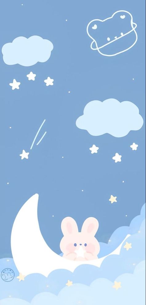 Pin by Pearly Lim on Wallpaper | Cute blue wallpaper, Bunny wallpaper, Baby blue wallpaper Cute Blue Wallpapers Iphone, Wallpaper Bunny, Walpapers Cute, Baby Blue Wallpaper, Rabbit Wallpaper, Blue Drawings, Cute Blue Wallpaper, Baby Blue Aesthetic, Cocoppa Wallpaper